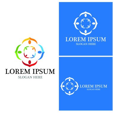 Topluluk, ağ ve sosyal simge tasarım şablonu