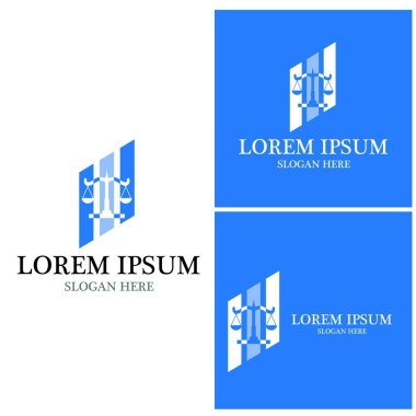 Adalet Kanunu Logo Şablonu vektör yanıltma tasarımı