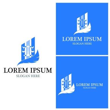 Adalet Kanunu Logo Şablonu vektör yanıltma tasarımı