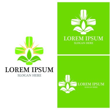 Doğa yaprağı simgesi ve sembol vektörü