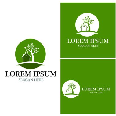 Ev yapımı doğa logo vektör şablonu oluşturuluyor