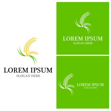 Tarım simgesi ve sembol vektör şablonu