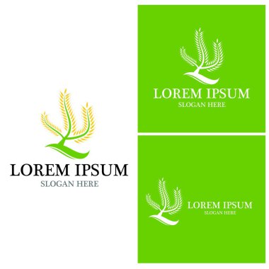 Tarım simgesi ve sembol vektör şablonu