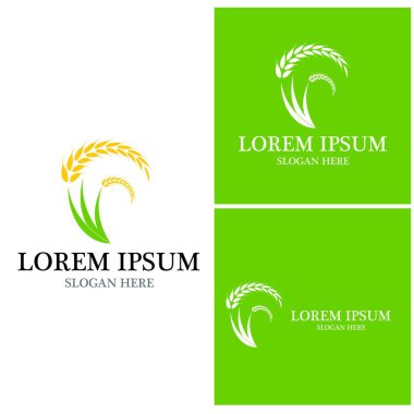 Tarım simgesi ve sembol vektör şablonu