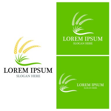 Tarım simgesi ve sembol vektör şablonu