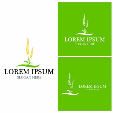 Tarım simgesi ve sembol vektör şablonu