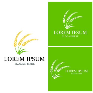 Tarım simgesi ve sembol vektör şablonu