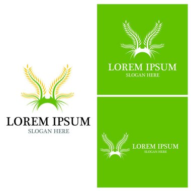 Tarım simgesi ve sembol vektör şablonu