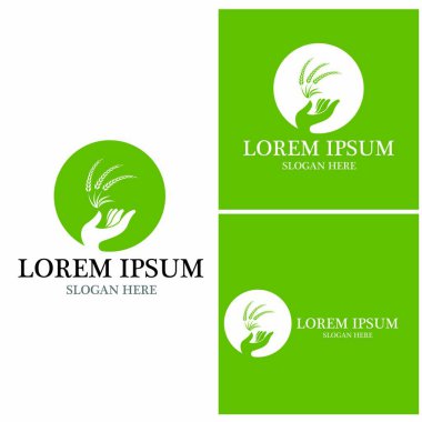 Tarım simgesi ve sembol vektör şablonu