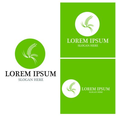 Tarım simgesi ve sembol vektör şablonu