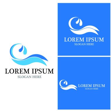 Su dalgası simgesi vektör çizim logosu