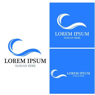 Su dalgası simgesi vektör çizim logosu