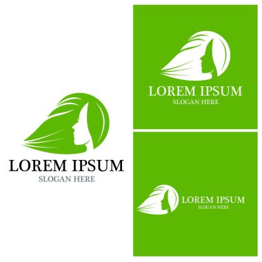 Saç tedavisi logo vektör çizimi