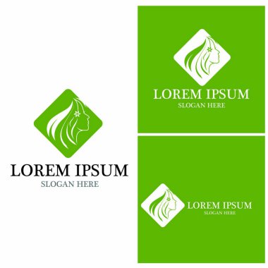 Saç tedavisi logo vektör çizimi