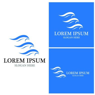 Su dalgası simgesi vektör çizim logosu