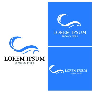 Su dalgası simgesi vektör çizim logosu