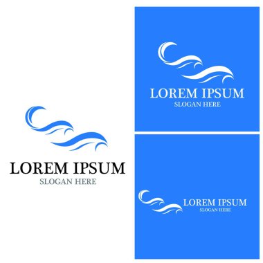 Su dalgası simgesi vektör çizim logosu
