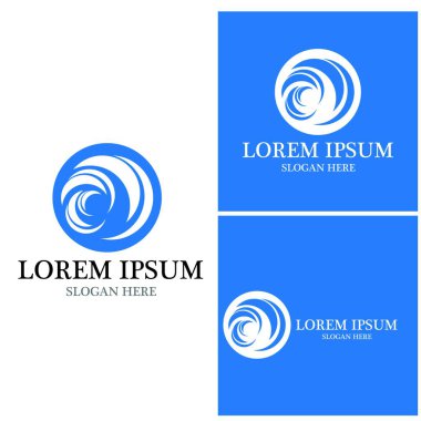 Su dalgası simgesi vektör çizim logosu