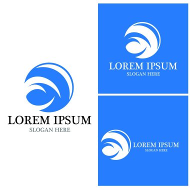Su dalgası simgesi vektör çizim logosu