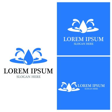 Su dalgası simgesi vektör çizim logosu