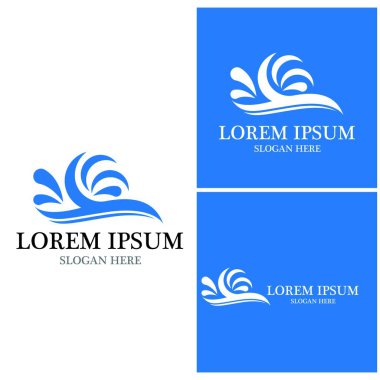 Su dalgası simgesi vektör çizim logosu