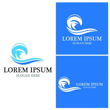 Su dalgası simgesi vektör çizim logosu