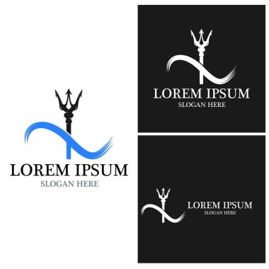 Trident Logo Şablonu vektör çizimi tasarımı