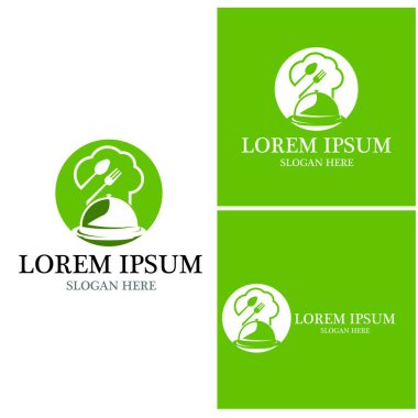 Restoran simgesi logo vektör şablonu