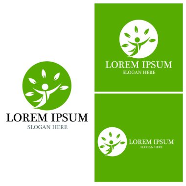 Sağlık insanları yaşam logo vektör şablonu