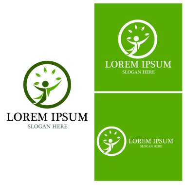 Sağlık insanları yaşam logo vektör şablonu