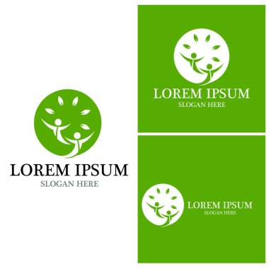 Sağlık insanları yaşam logo vektör şablonu