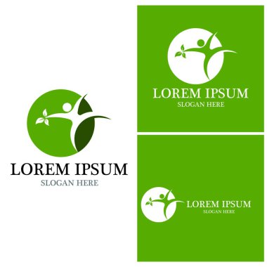 Sağlık insanları yaşam logo vektör şablonu