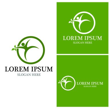Sağlık insanları yaşam logo vektör şablonu