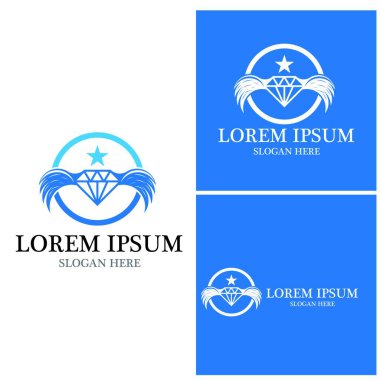 Diamond Logo Şablonu vektör çizimi tasarımı