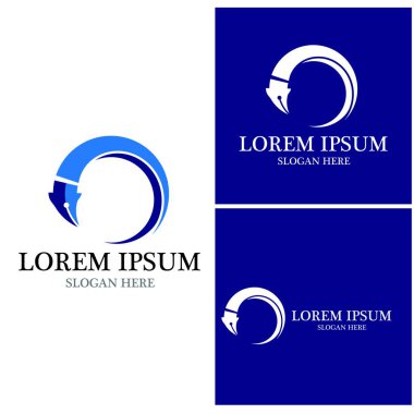 Tüy kalem logo vektör şablonu