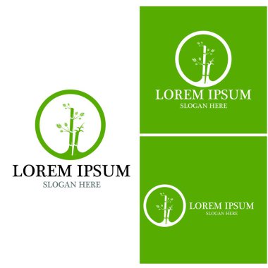 Bambu Logo Şablonu vektör çizimi tasarımı