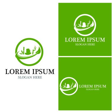 Bambu Logo Şablonu vektör çizimi tasarımı