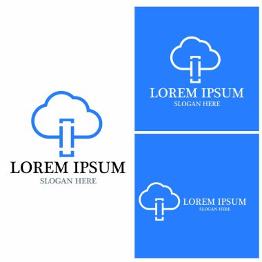 Bulut şablon vektör illüstrasyon tasarımı