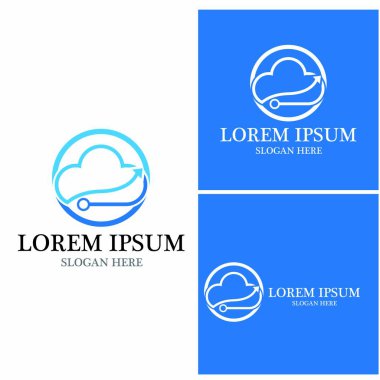 Bulut şablon vektör illüstrasyon tasarımı