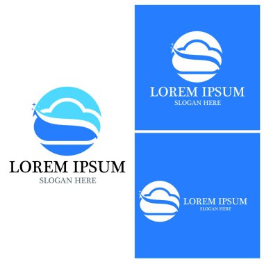 Bulut şablon vektör illüstrasyon tasarımı