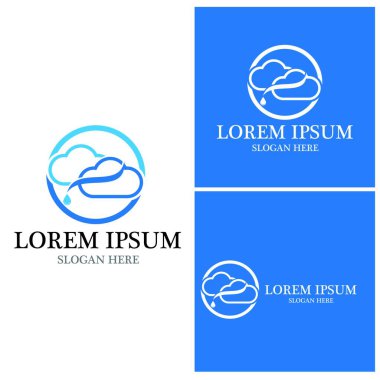 Bulut şablon vektör illüstrasyon tasarımı