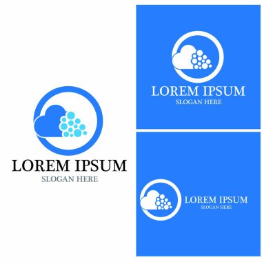 Bulut şablon vektör illüstrasyon tasarımı