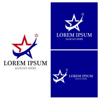 Yıldız simgesi şablon vektör illüstrasyon tasarımı