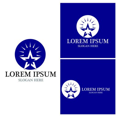 Yıldız simgesi şablon vektör illüstrasyon tasarımı