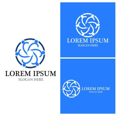 Topluluk, ağ ve sosyal simge tasarım şablonu