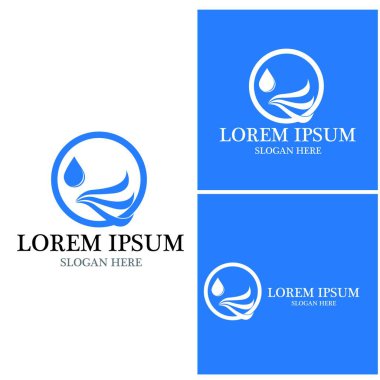 Su dalgası simgesi vektör çizim logosu