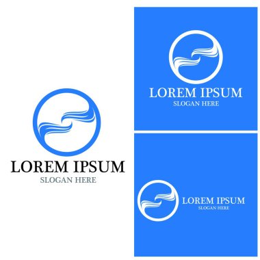 Su dalgası simgesi vektör çizim logosu