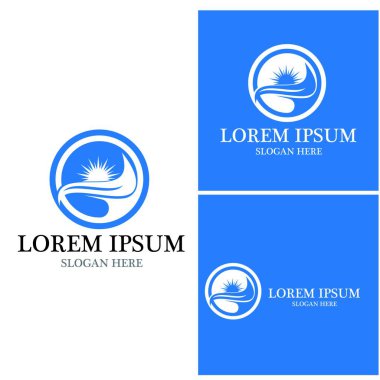 Su dalgası simgesi vektör çizim logosu