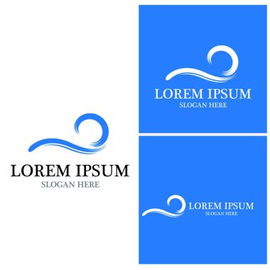 Su dalgası simgesi vektör çizim logosu