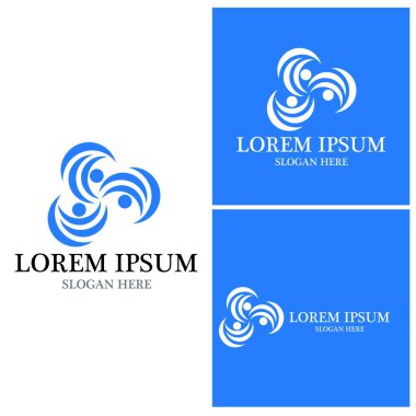 Topluluk, ağ ve sosyal simge tasarım şablonu